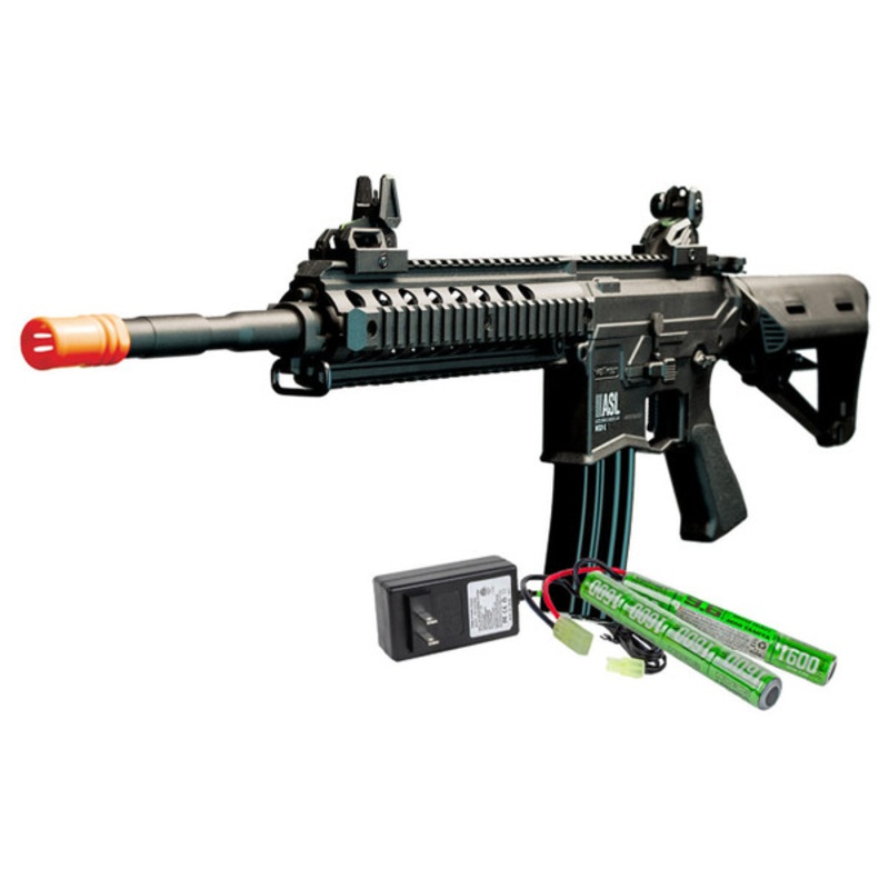 Valken ASL Hi-Velocity Mod-L AEG Airsoft Gun w/ Battery & Charger Combo, Black