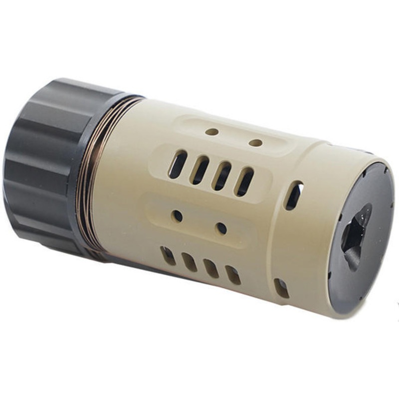 5KU DA Enhanced 14mm CCW Muzzle Brake, Tan