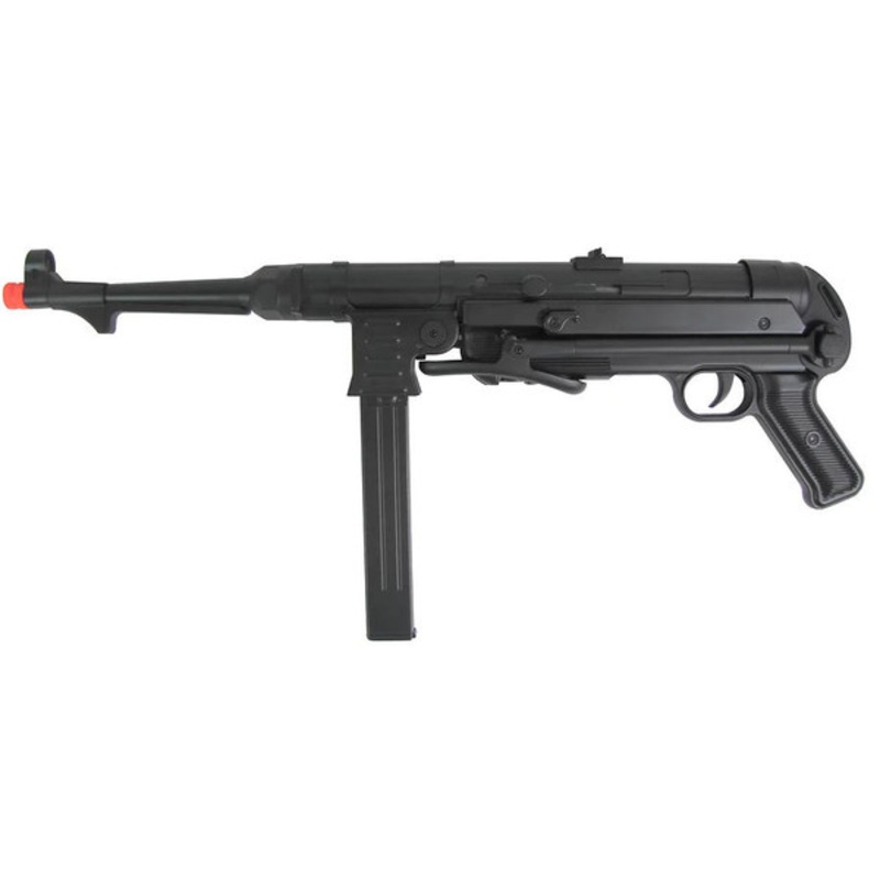 AGM MP007 MP40 AEG Full Metal Airsoft Rifle w/ Battery & Charger, Black