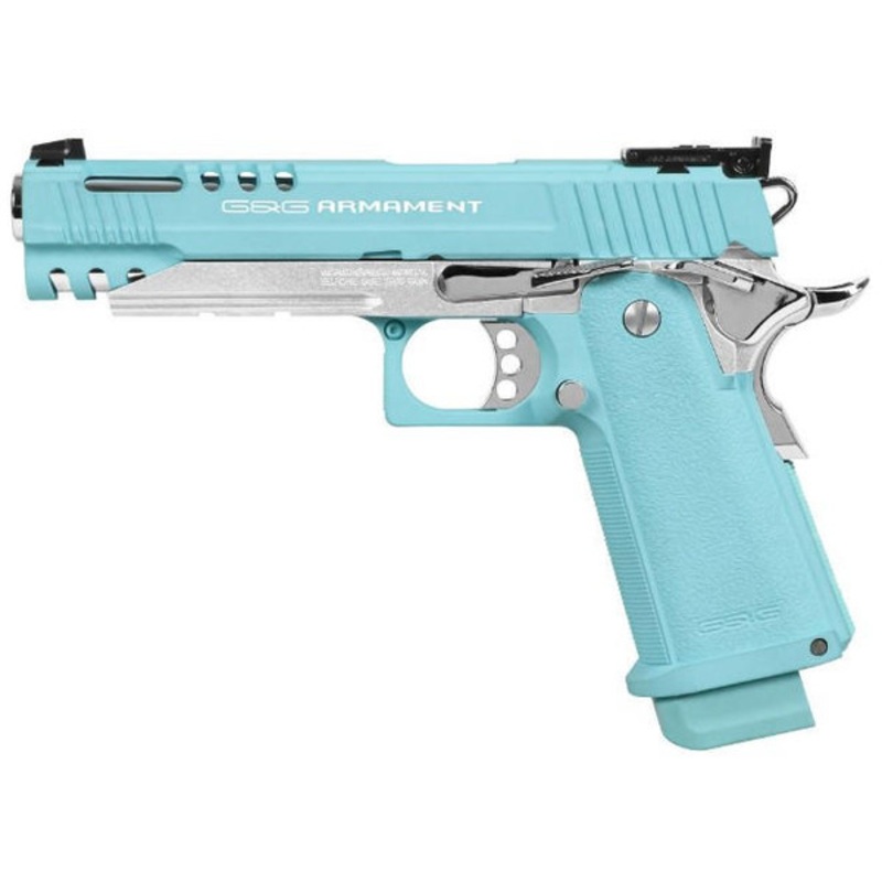 G&G Armament GPM1911 CP Gas Blowback Airsoft Pistol, Macaron Blue