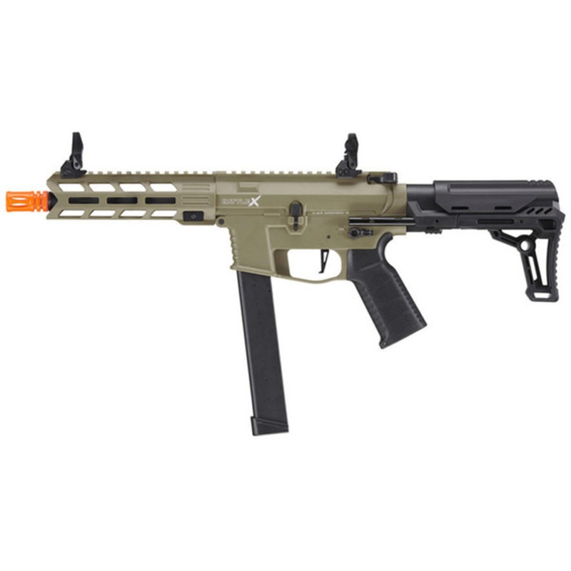Lancer Tactical Gen 2 9mm Style Battle X CQB Carbine Airsoft AEG, Tan