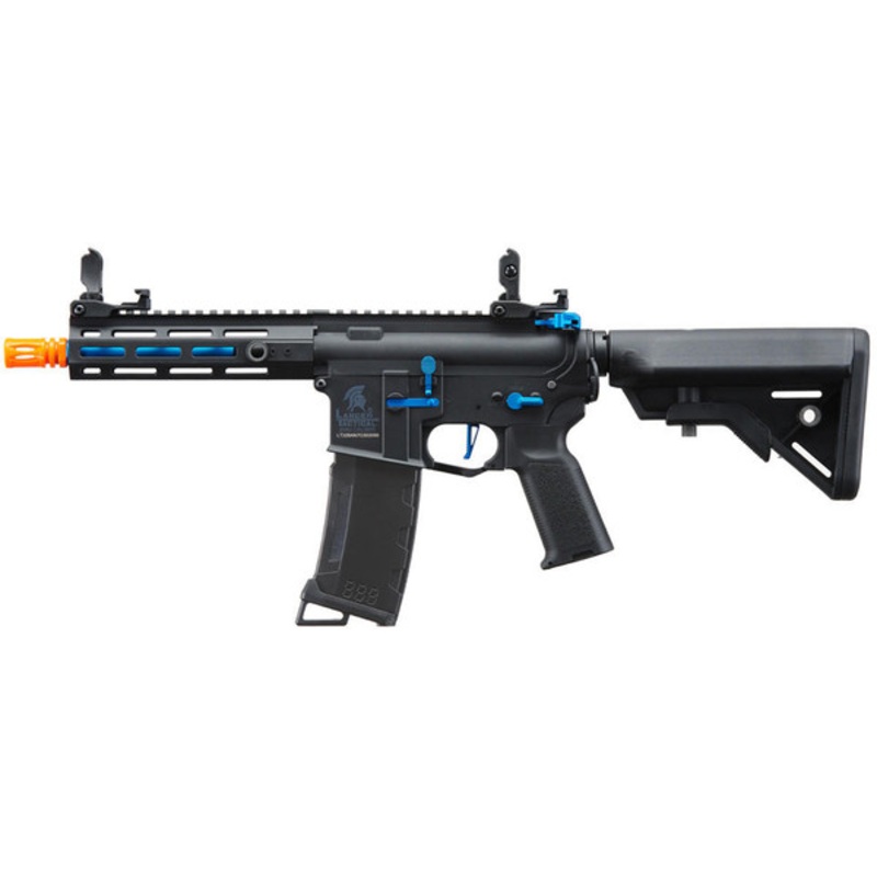 Lancer Tactical Gen 3 Hellion 7 M-LOK Airsoft AEG Rifle w/ Crane Stock, Black/Blue