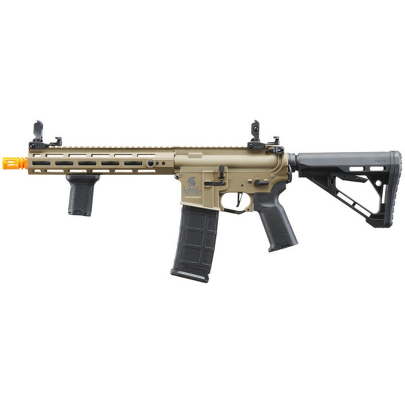 Lancer Tactical Gen 3 Hellion M-LOK 10 Airsoft M4 AEG with Delta Stock, Tan
