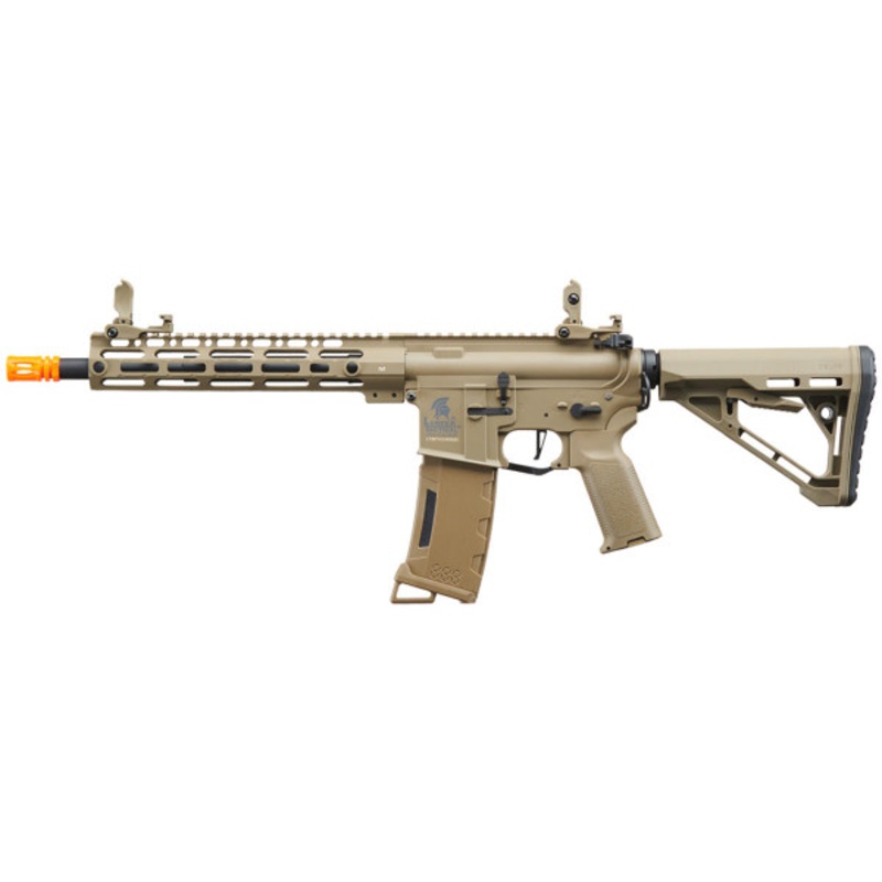 Lancer Tactical Gen 3 M-LOK 10 Airsoft M4 AEG Rifle with Delta Stock, Tan