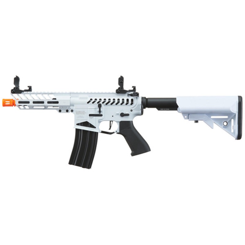 Lancer Tactical Low FPS Enforcer Needletail Skeleton M4 Airsoft Rifle, White/Black