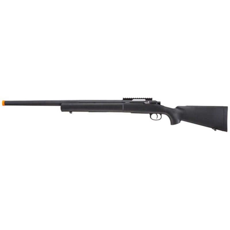 Lancer Tactical M24 Bolt Action Airsoft Spring Powered Sniper Rifle, Black