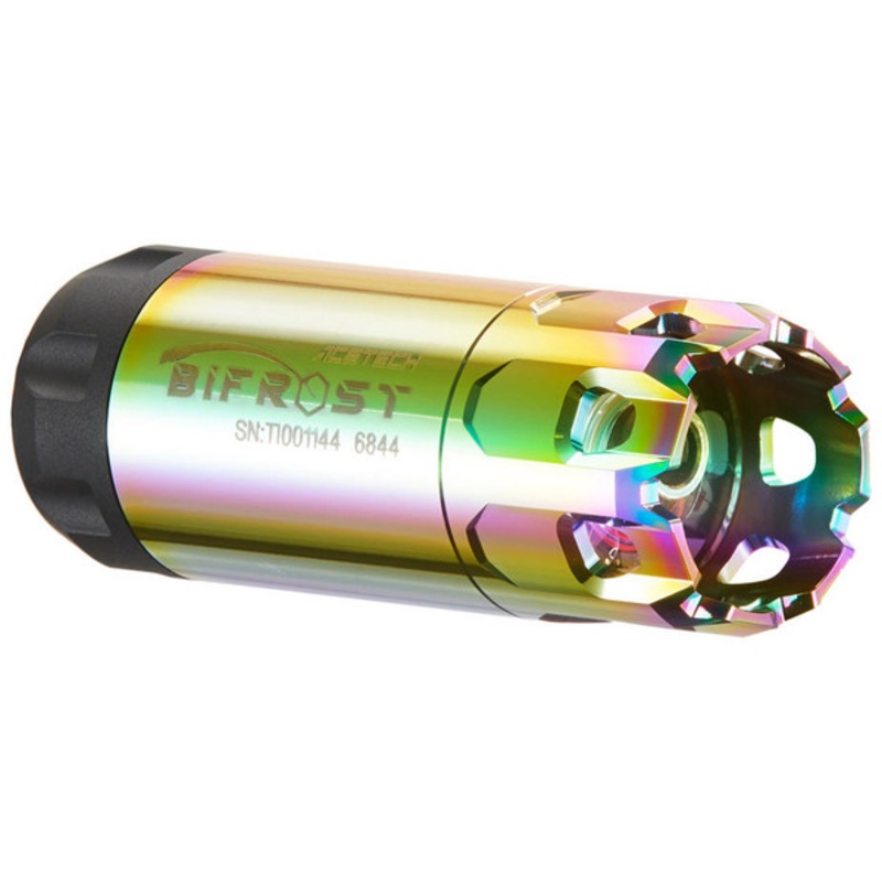Lancer Tactical x Acetech Special Edition Biforst Tracer Unit with Multi Color RGB Flame Effect, Black and Rainbow