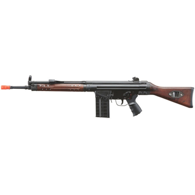 LCT Airsoft LC-3 G3 Real Wood AEG Limited Edition Airsoft Rifle, Black/Wood