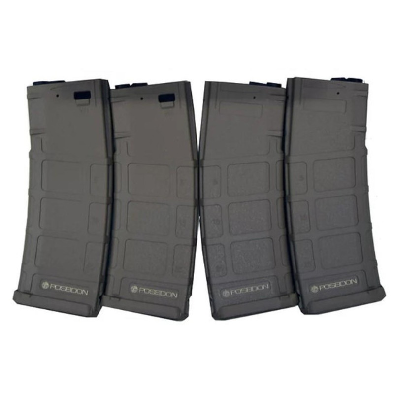 Poseidon Mid-Cap 180-rds Magazine 4pcs/set, Tan