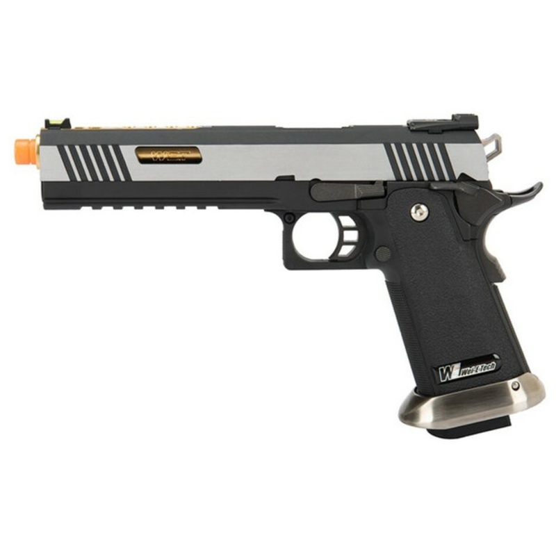 WE Tech 1911 Hi-Capa T-Rex Competition Gas Blowback Airsoft Pistol, Two Tone/Gold