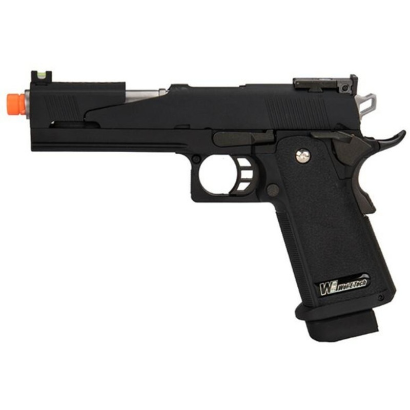 WE-Tech Black Dragon 5.1 Competition Series Hi-Capa Full Auto Gas Blowback Airsoft Pistol, Black