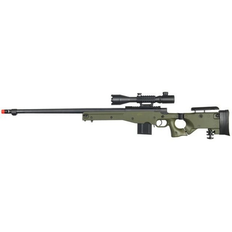 Well MB4403GA2 Bolt Action Airsoft Sniper Rifle, OD Green