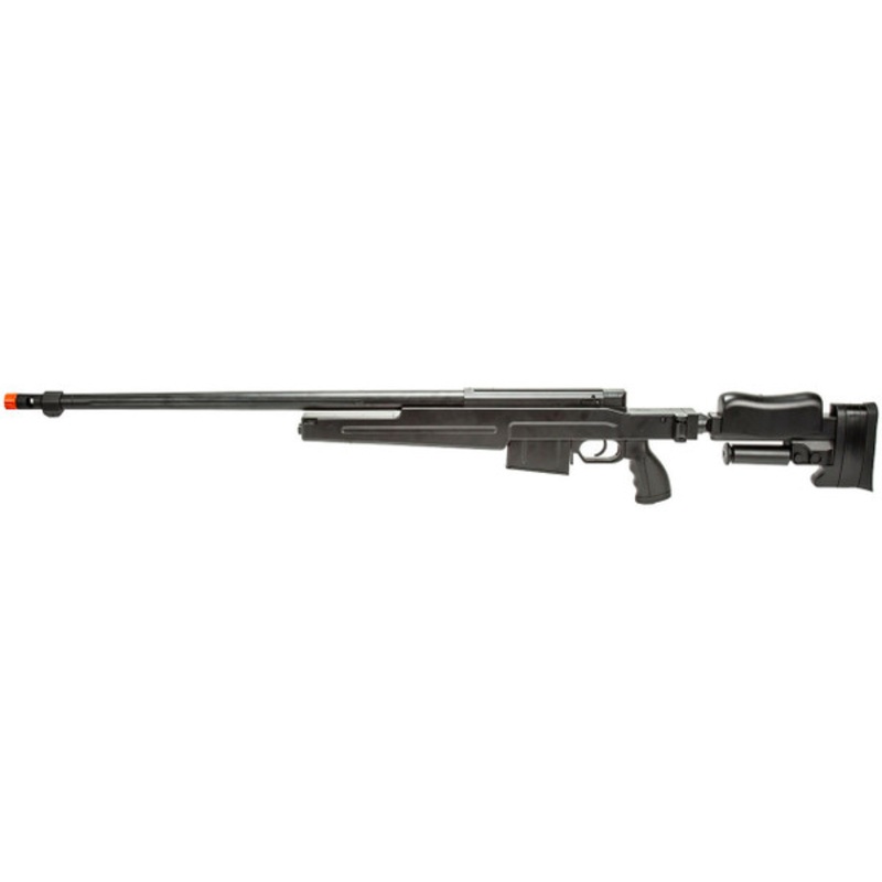 WellFire MBG86B Bolt Action Gas Powered Airsoft Sniper Rifle, Black