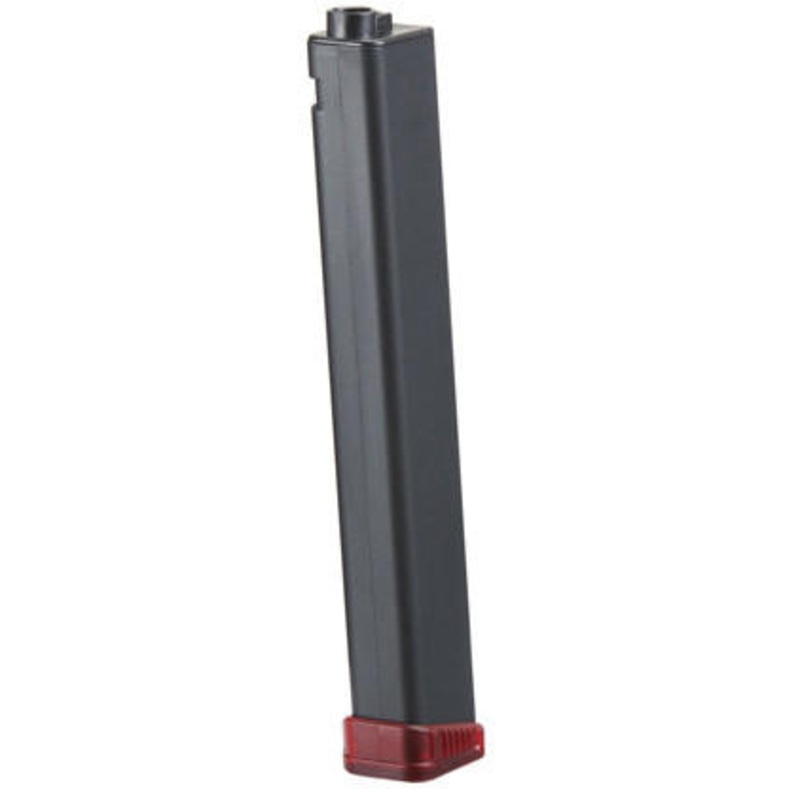 Zion Arms PW9 120 Round 9mm Style Mid-Capacity Magazine, Black/Red