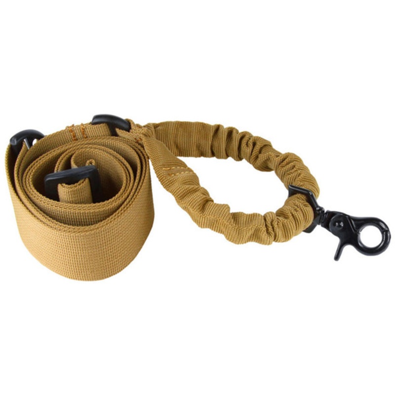 Aim Sports One Point Bungee Rifle Sling 25 Adjustable, Tan