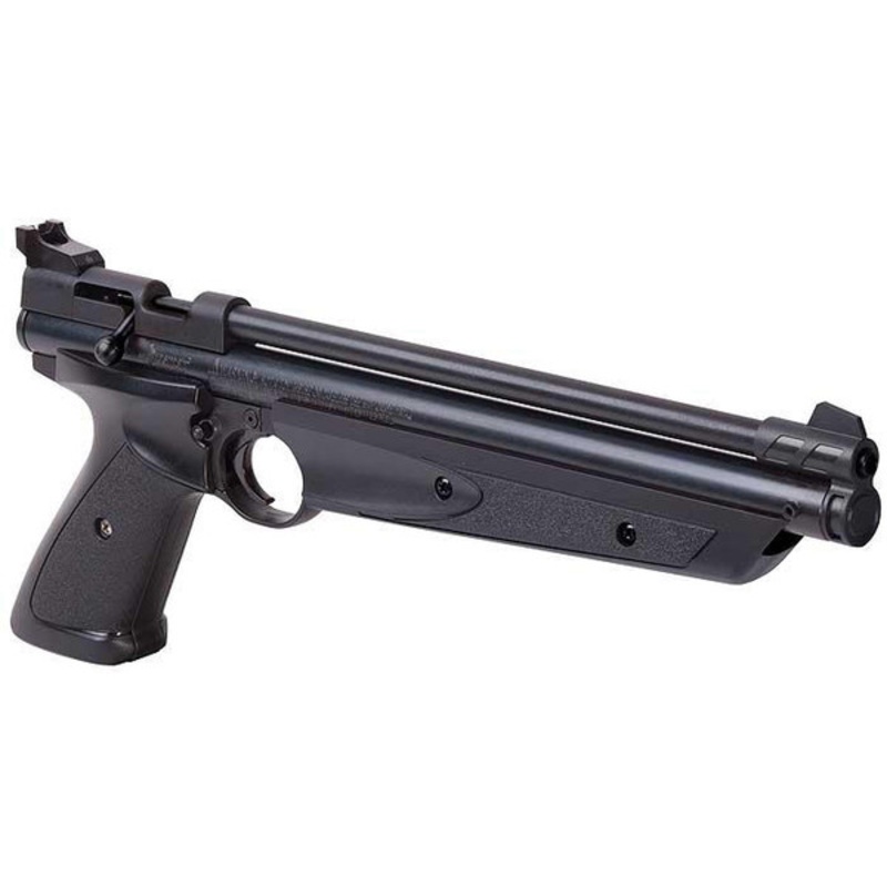 Crosman 1377C/PC77 Single Shot Bolt Action 0.177 Cal Airgun, Black