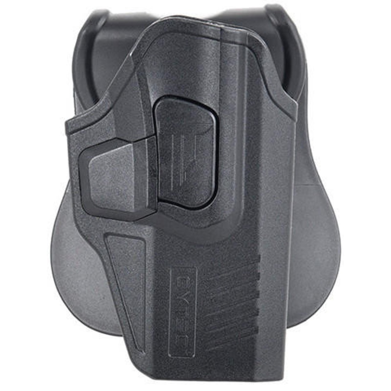 Cytac Concealable Hard Shell Holster For Glock G19, G23, G21, Black