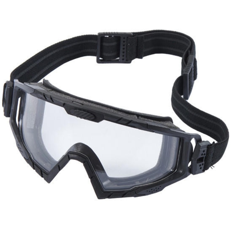 FMA Lab SI Ballistic Goggle 2.0 with Transparent Lens, Black