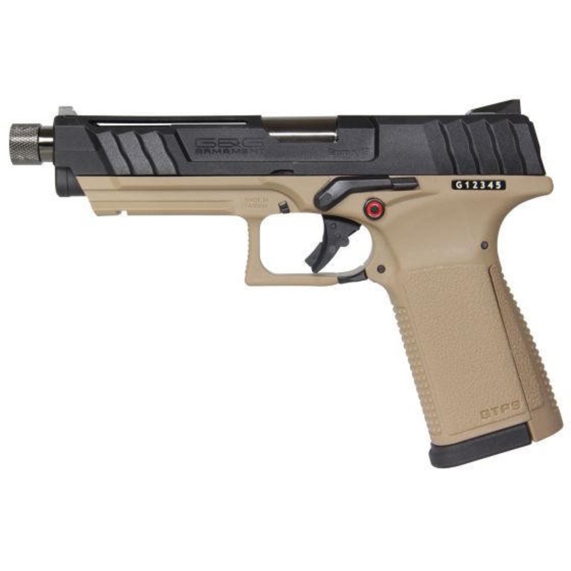 G&G GTP 9 Green Gas Blowback Airsoft Pistol, Black/Tan