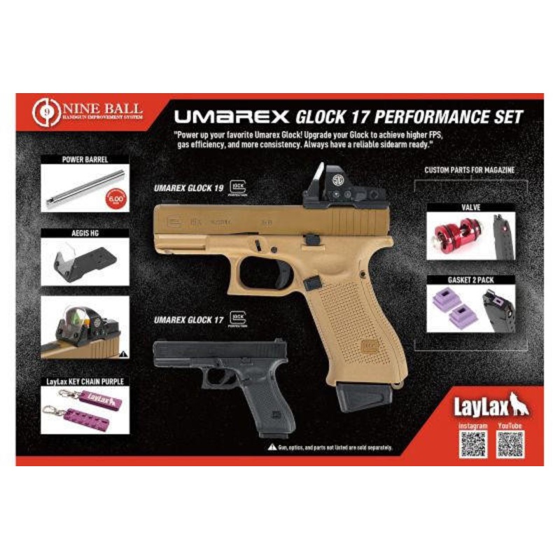 G&G LayLax NINE BALL Umarex Glock 17 Performance Set