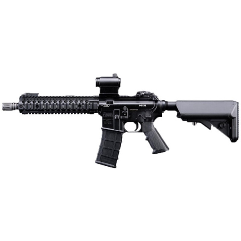 Golden Eagle Daniel Defense Licensed MK18 Gas Blowback Airsoft Rifle, Black