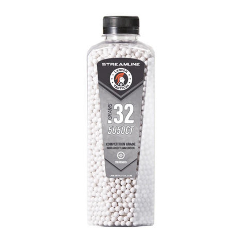 Lancer Tactical 5050 Round 0.32g Streamline Airsoft BBs, White