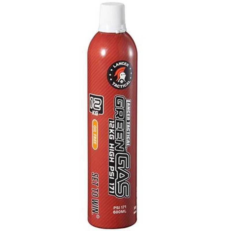 Lancer Tactical 600ml Green Gas Classic, Oil Free, 12kg