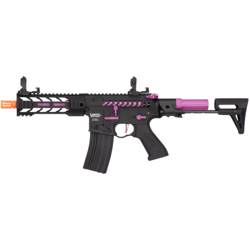 Lancer Tactical ProLine Battle Hawk High FPS Airsoft AEG Rifle, Black/Purple