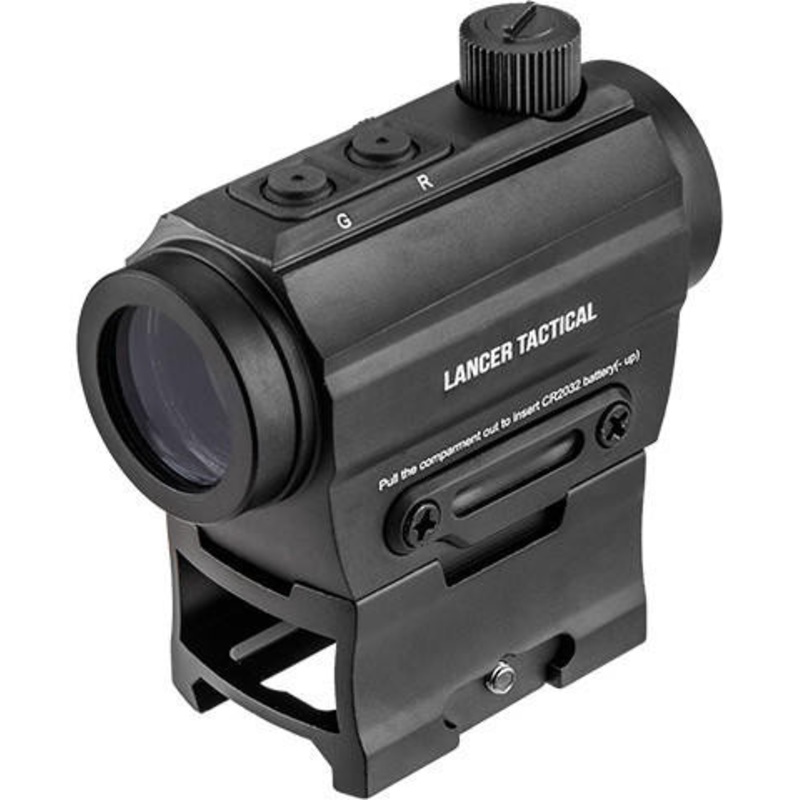 Lancer Tactical Red/Green Dot Reflex Sight w/ Riser, Black