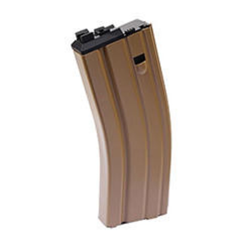 WE Tech Open Bolt M4/SCAR/ASC/PDW Gas Airsoft Rifle Magazine, Tan