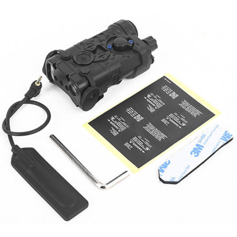 ACW NGAL Red Laser + White Light Version PEQ Box, Black