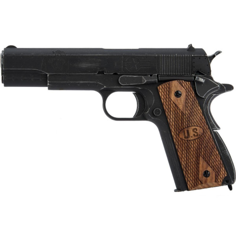 Cybergun Auto-Ordnance Licensed Custom 1911 Gas Blowback Airsoft Pistol, Black