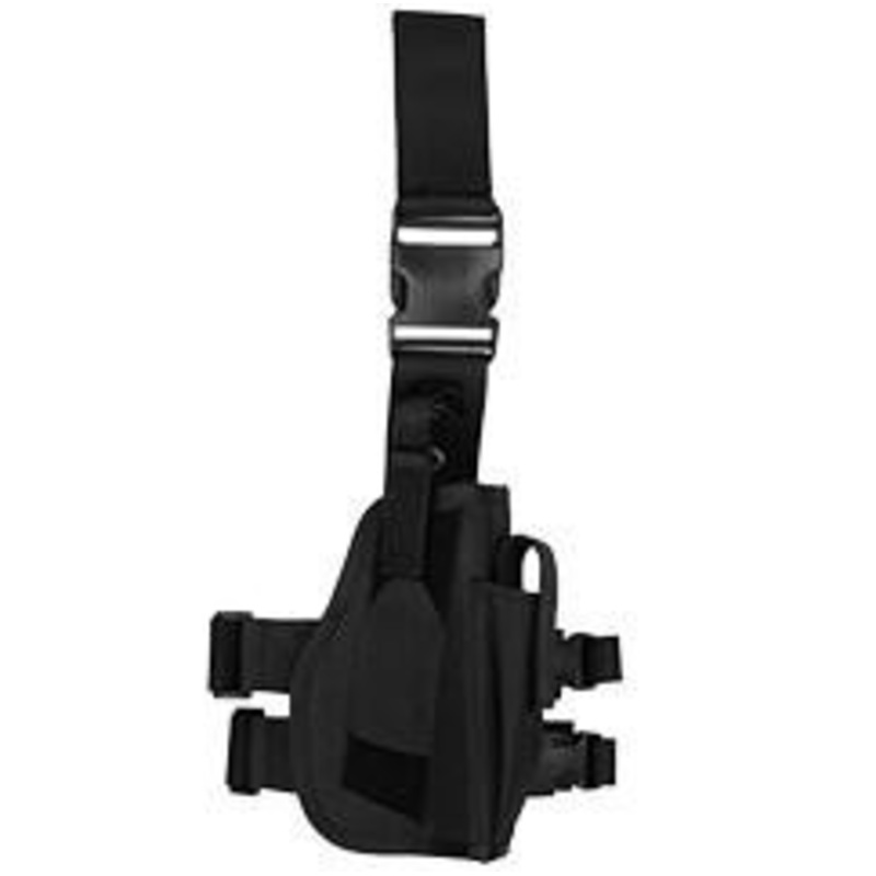 Lancer Tactical 323BN 1000D Drop Leg Nylon Pistol Holster, Black
