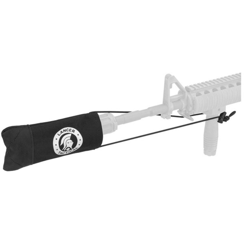 Lancer Tactical Airsoft Barrel Cover w/ Bungee Cord, Black