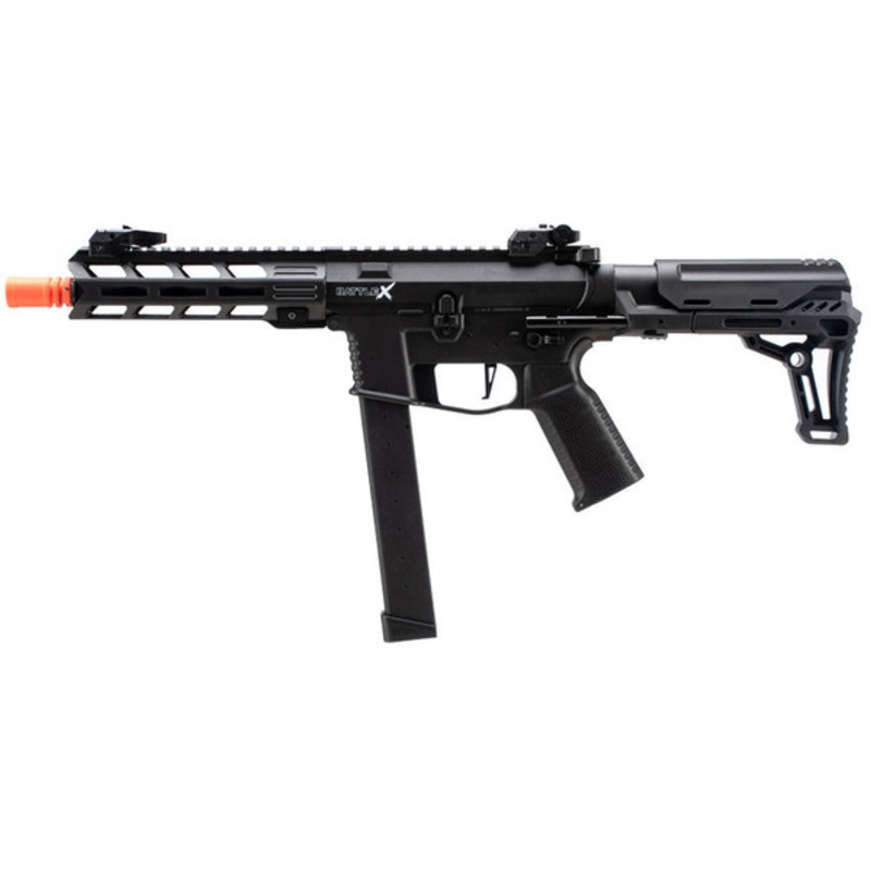 Lancer Tactical Gen 2 9mm Style Battle X CQB Carbine Airsoft AEG Rifle, Black