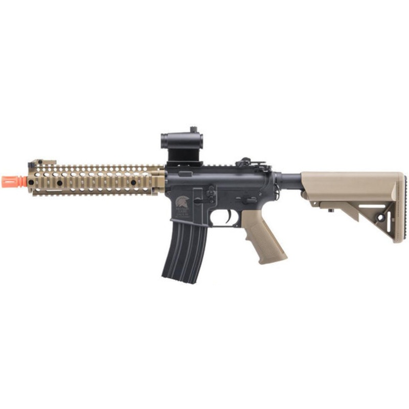 Matrix Mk18 Mod 1 Sportline Airsoft AEG Rifle w/ G3 Gearbox & Daniel Defense Rail System, Black/Tan