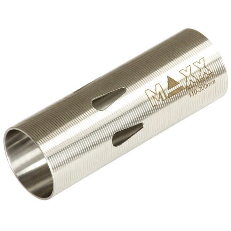 Maxx Model Type F CNC Hardened 110-200mm Stainless Steel Airsoft AEG Cylinder