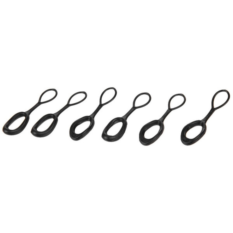 UK Arms Zipper Pull Tabs Set of 6, Black