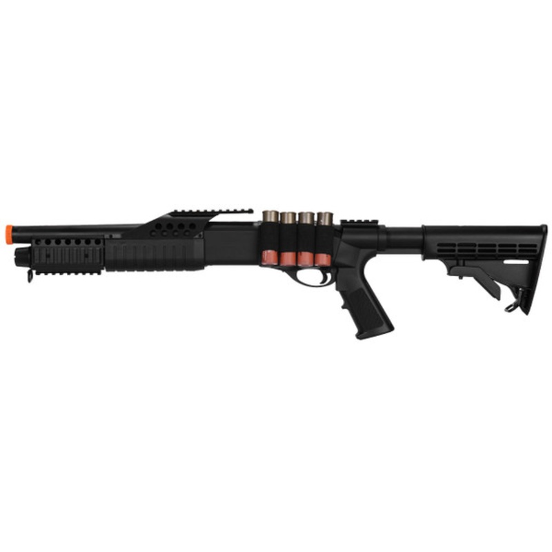UKARMS Spring Powered Airsoft Shotgun RIS, Black