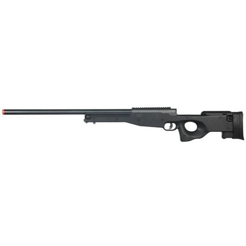 Well Airsoft MB01 Gas Powered Bolt Action Rifle, Black