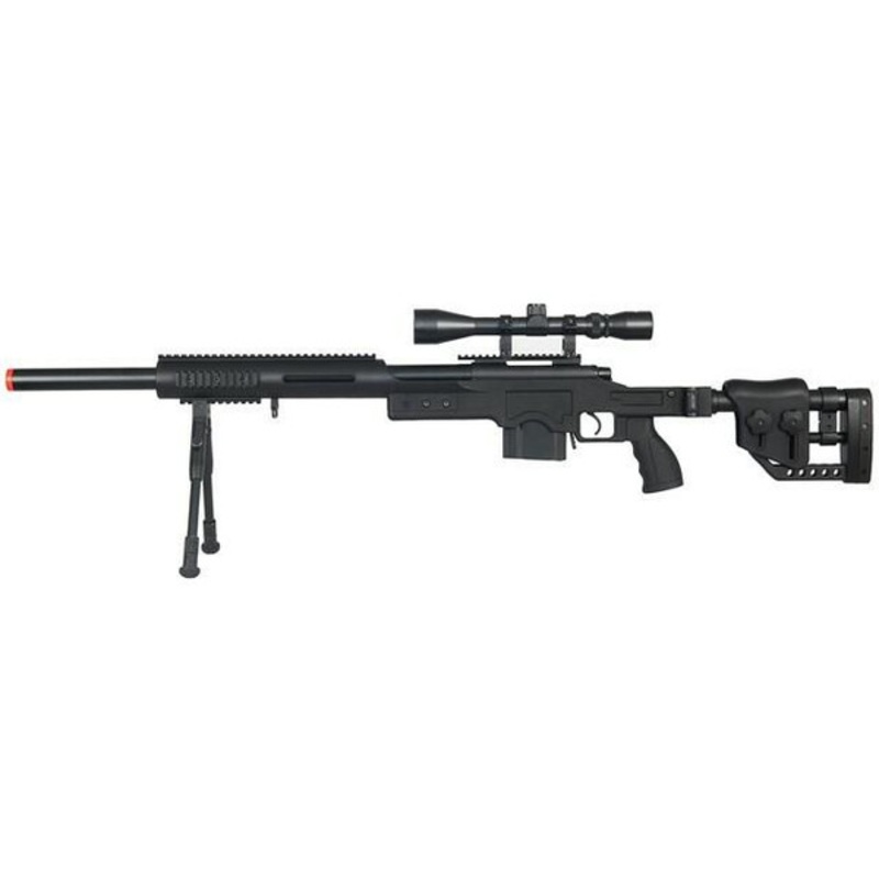 Wellfire MB4410 Bolt Action Airsoft Sniper Rifle, Black
