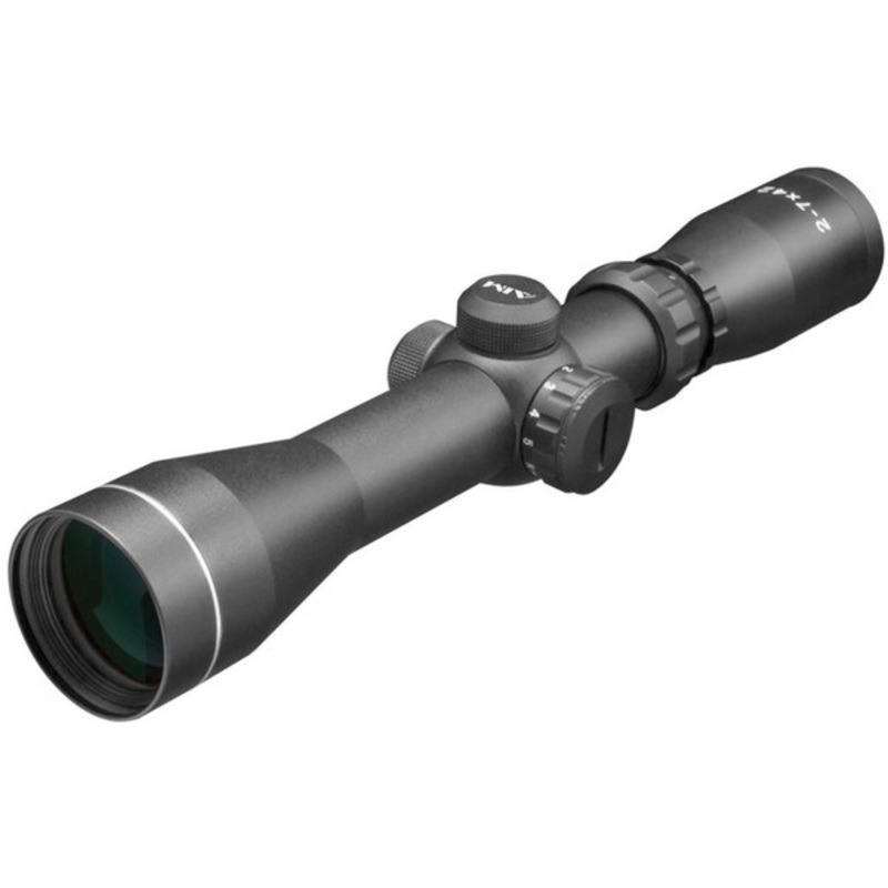 Aim Sports 2-7×42 Dual Ill. 30mm Scout Scope/Rangefinder, Black