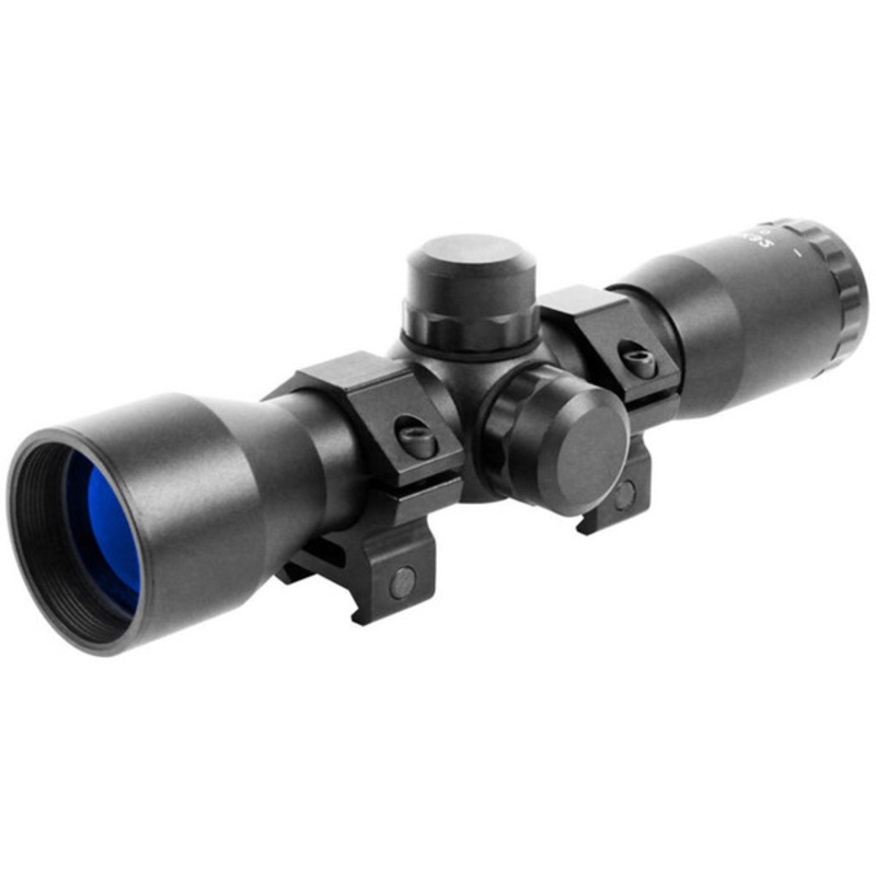 Aim Sports 4×32 Compact Rangefinder Scope w/ Rings, Black