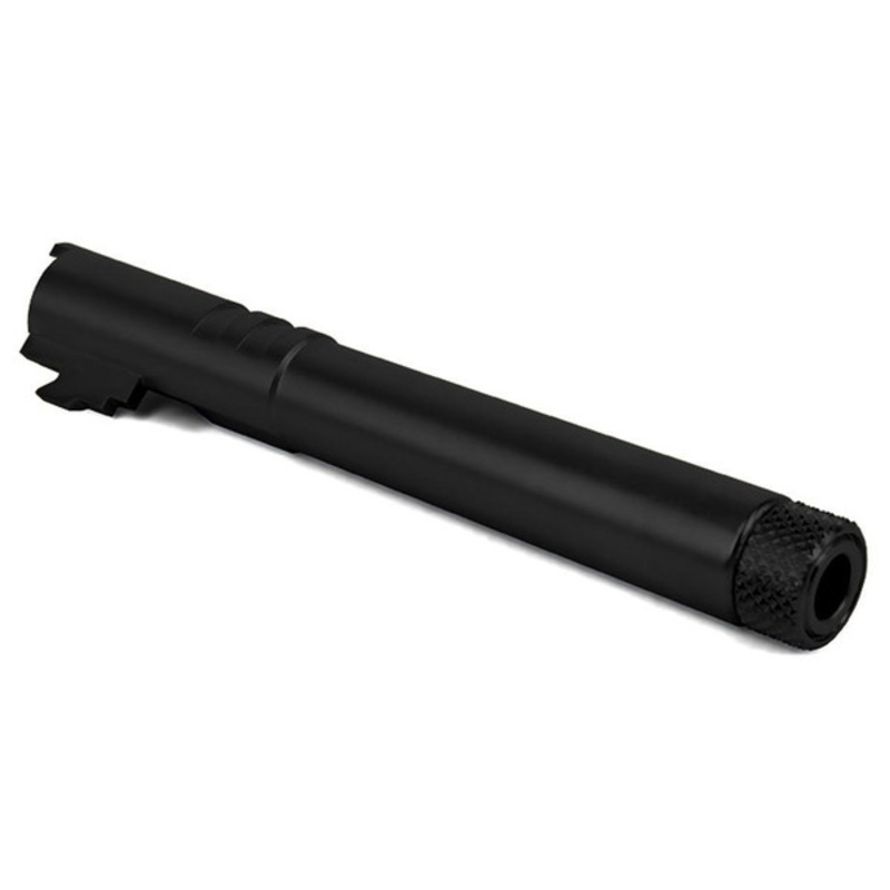 Airsoft Masterpiece Fix Outer Barrel with Threads for Hi-Capa 5.1 GBB Pistols, Black