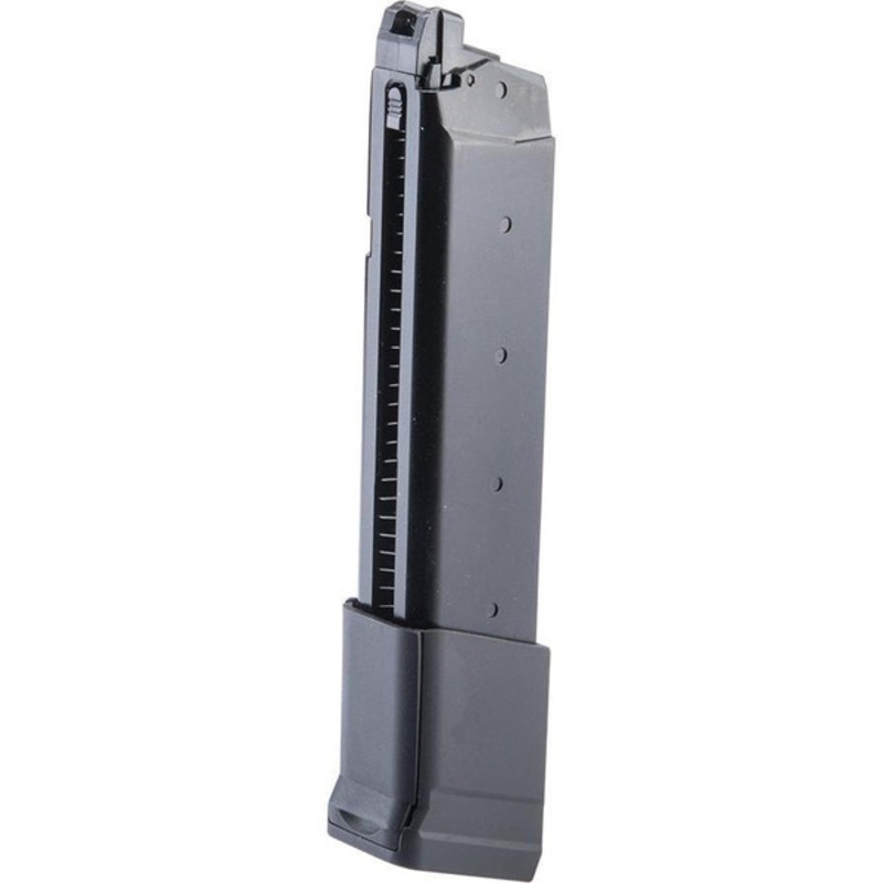EMG 30 Round Magazine w/ Extended Tactical Base for HI-CAPA CO2 Gas Blowback Airsoft Pistol, Black
