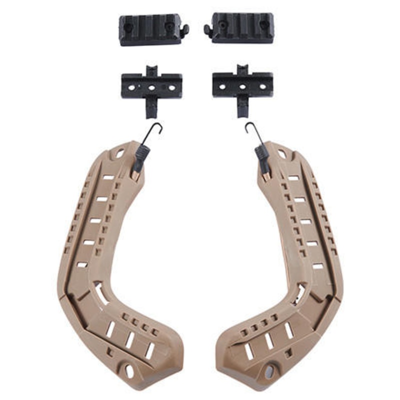 FMA Labs Fast Helmet Accessory Rails, Dark Earth