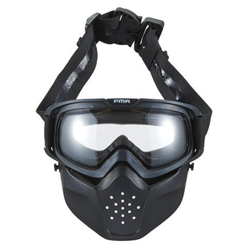 FMA Labs Separate Stregthen Anti-Fog Protective Mask, Black