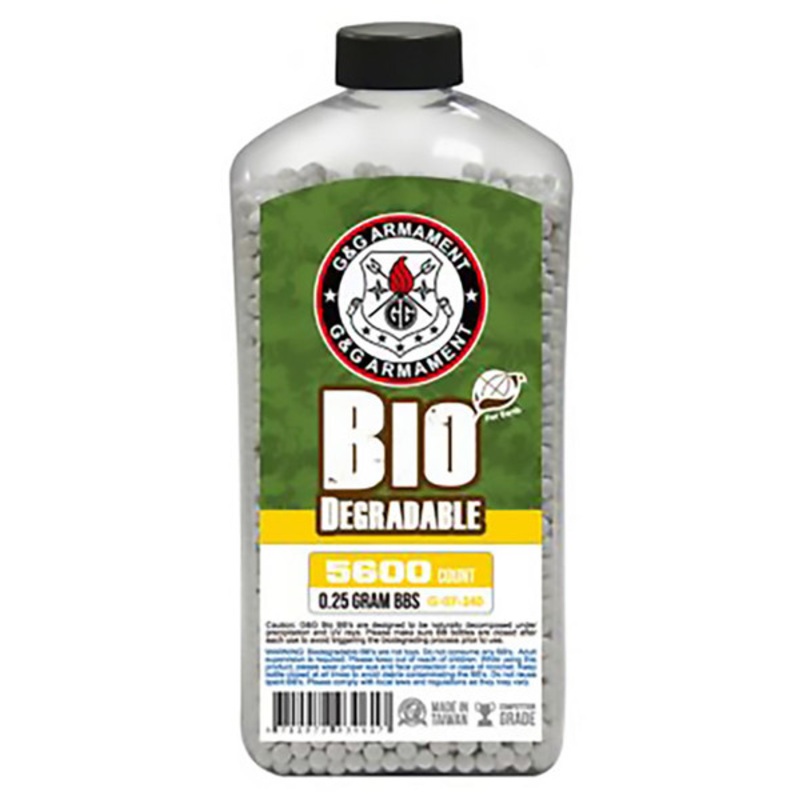 G&G Perfect BBs 0.25g 5600 ct. Bottle Biodegradable, White