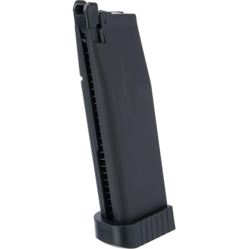 KJW 31 Round Xcelerator Magazine for Hi-Capa Green Gas Blowback Airsoft Pistols, Black