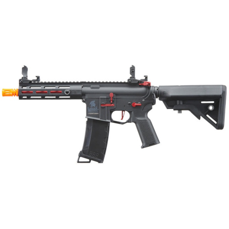 Lancer Tactical Gen 3 Hellion 7 M-LOK Airsoft AEG Rifle w/ Crane Stock, Black/Red